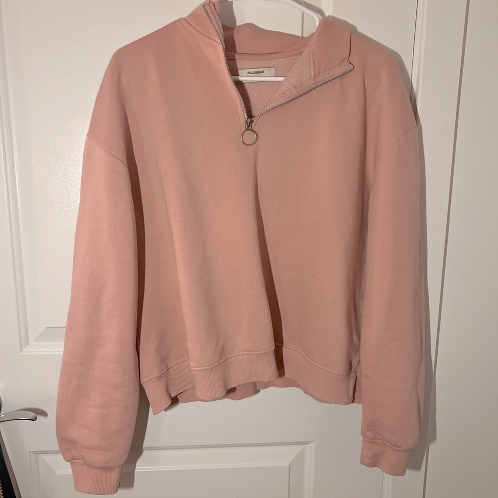 Pink quarter zip